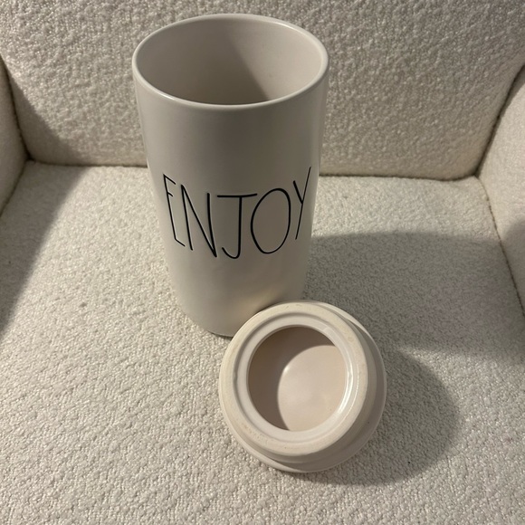 Rae Dunn White 'Enjoy' Canister - Picture 3 of 7